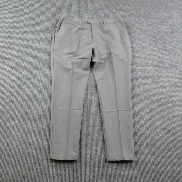 Legend Pants - Legend Pants Womens 34 Gray Slim Tapered Pleated Dress Trouser Stretch 34x28 NWT